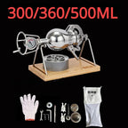 300ML 360ML 500ML Hand Popcorn Machine Open Firing Popcorn Puffing Machine Stainless Steel Mini Popper Manual Popcorn Maker