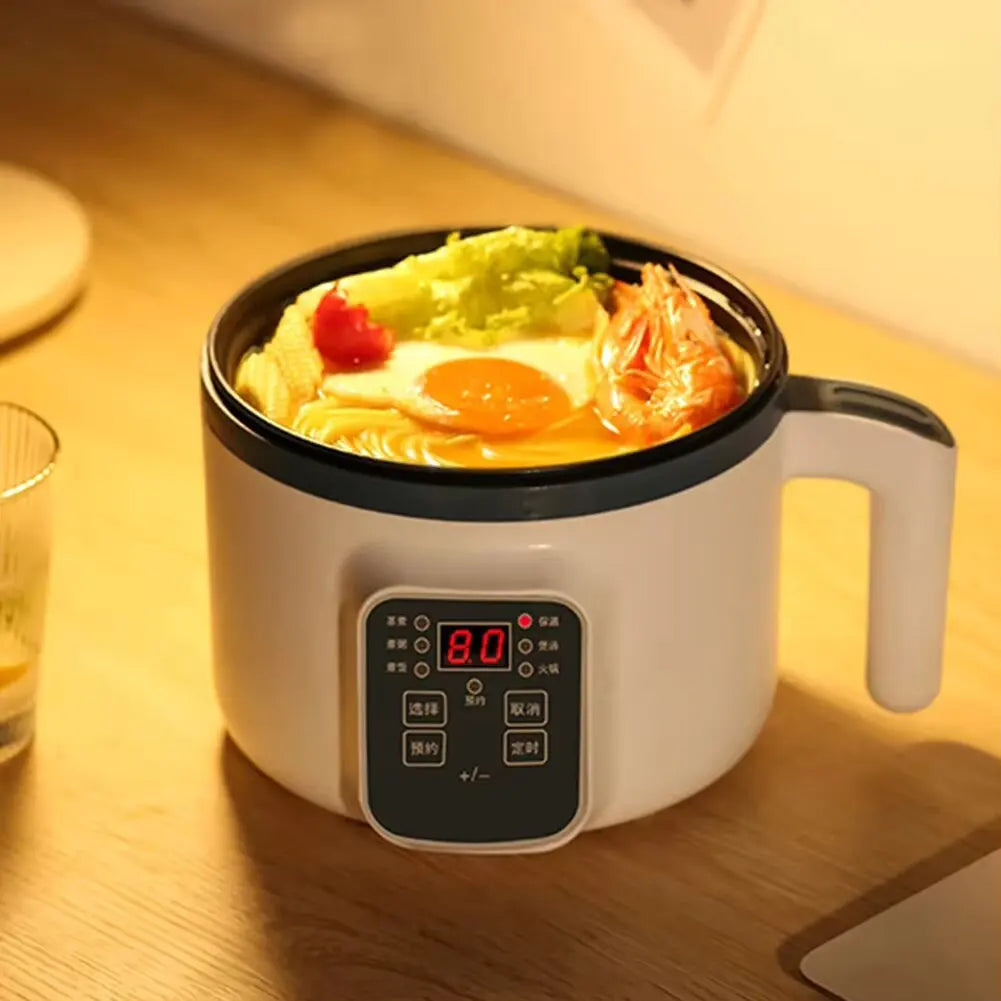 Household Electric Cooking Machine 1-2 People Hot Pot Stew Heating Eggs Soup Non-stick Pan Multifunction Electric Rice Cooker