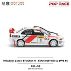 POP RACE1/64 Mitsubishi Supercar Collection Ornament Lancer Evolution IV Alloy Racing Model