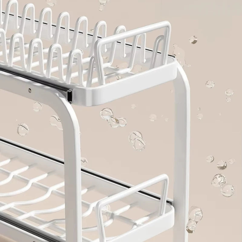 Narrow Dish Storage Rack Multi-Function Organizer Space-Saving Dish Drainer for Small Kitchens Efficient Dish Stand