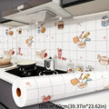 Kitchen Oil Proof Stickers High Temperature Resistant Aluminum Foil Oil-Absorbing Paper Refurbished Wall Stickers Self-Adhesive