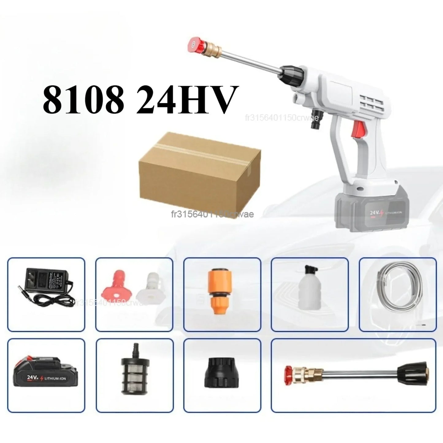 High pressure home car wash water gun electric car wash machine rechargeable wireless lithium battery car wash machine