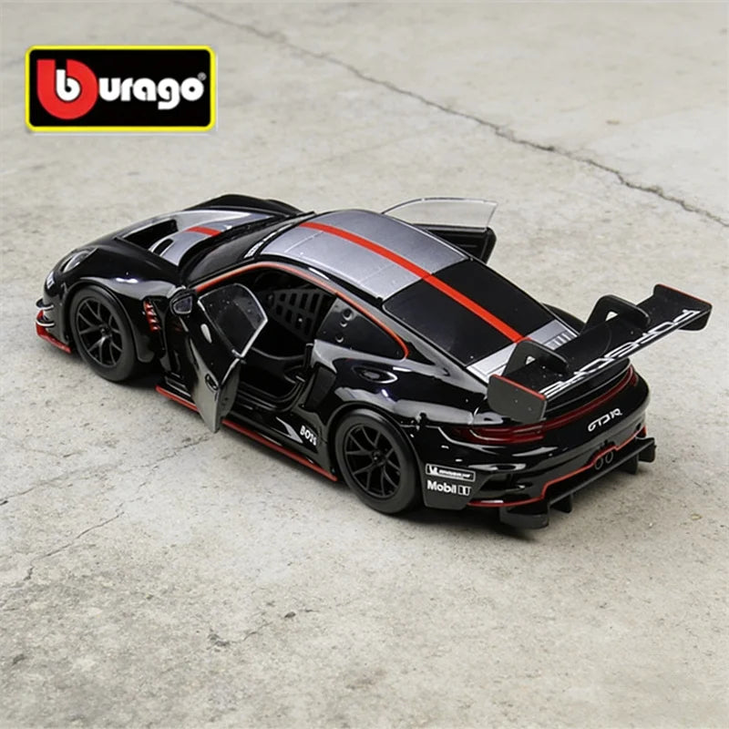 Bburago 1:24 Porsche 911 GT3 R Alloy Sports Car Model Diecast Metal Toy Track Racing Car Vehicle Model High Simulation Kids Gift