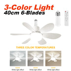 40W Ceiling Fan Lamp RGB Dimmable Ceiling Fanlight Stepless Dimming E2