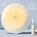 32 Bone Automatic Gradient Color Umbrella for Men Women, Large 3 Fold, Windproof,Waterproof,Sunshade,Sun UV Protection Umbrellas