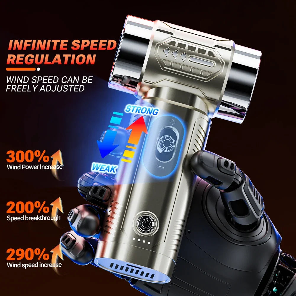 SZUK Mini Air Blower Powerful Turbo Jet Fan Brushless Motor Handheld  Dust Fan Portable Turbofan air blower Car Vacuum Cleaner
