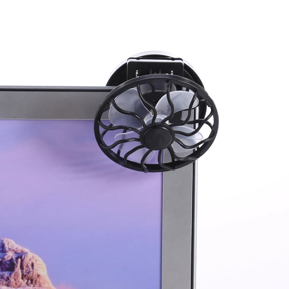 1/2/3PCS Solar Powered Cooling Fan Clip On Mini Solar Fan Outdoor Camp