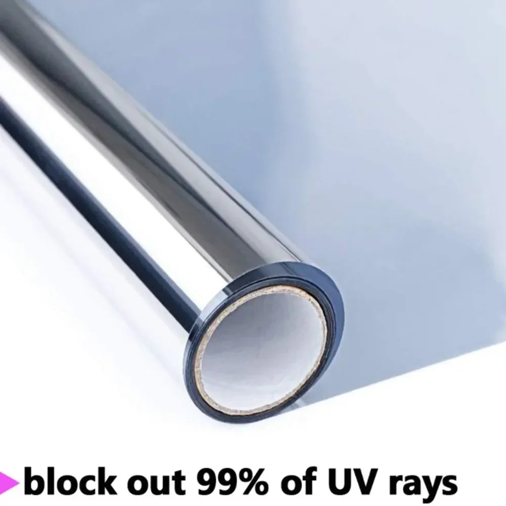 Heat Insulation Mirror Film Window Glass One Way Mirror Film Privacy Glass Sticker Reflective UV Solar Insulate 60cm X 200cm