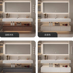 Bathroom Furniture Skin Sensor Bathroom Vanity Cabinet With Sink And Mirror Integrated Arc Washing Table Combination To Wash