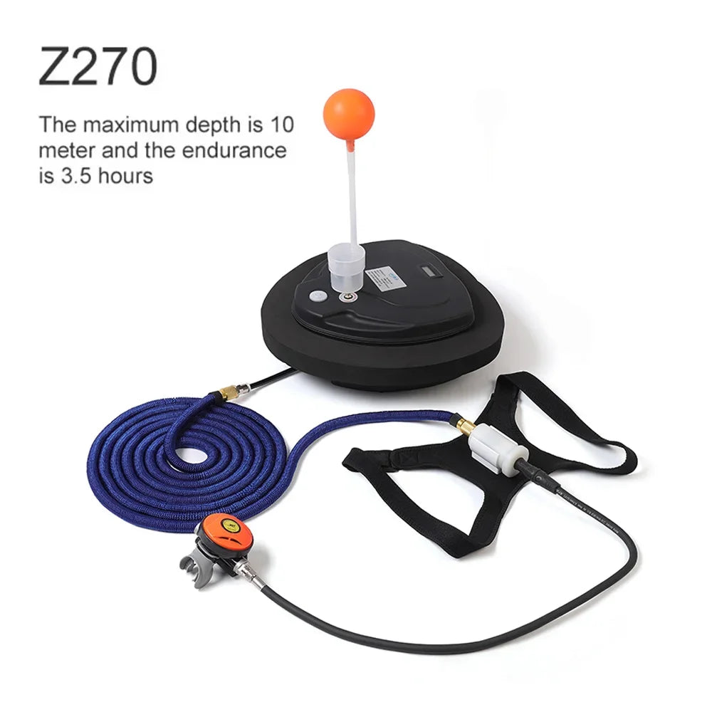 TUXING Scuba Diving Snorkel Equipment Diving Mobile Ventilator Tankless Waterproof Rechargeable Underwater Time 3.5-5H Depth 10m