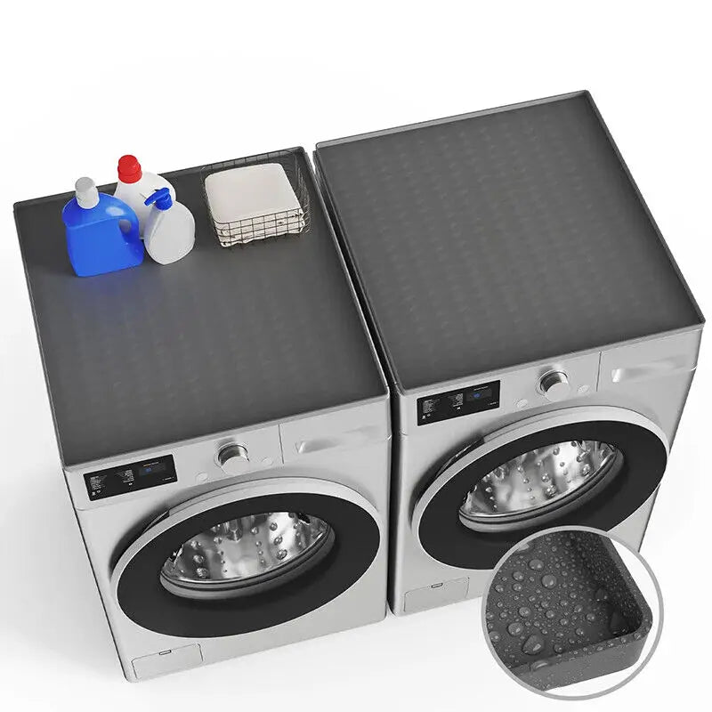 Solid Washing Machine Dust Cover Waterproof Silicone Washing Machine Protective Pad Washer Dryer Protector Silicone Mat New