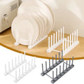 Plastic Dish Drainer Rack Kitchen Pot Lid Storage Rack Desktop Plates Display Shelf Detachable Stand Racks Kitchen Accessories