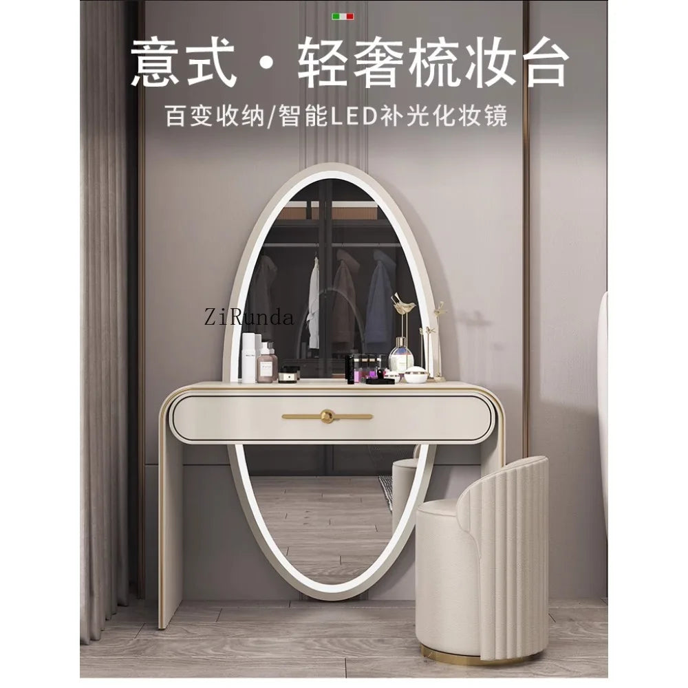 Solid wood dresser, storage cabinet, integrated bedroom, small dressing table, high-end dressing table