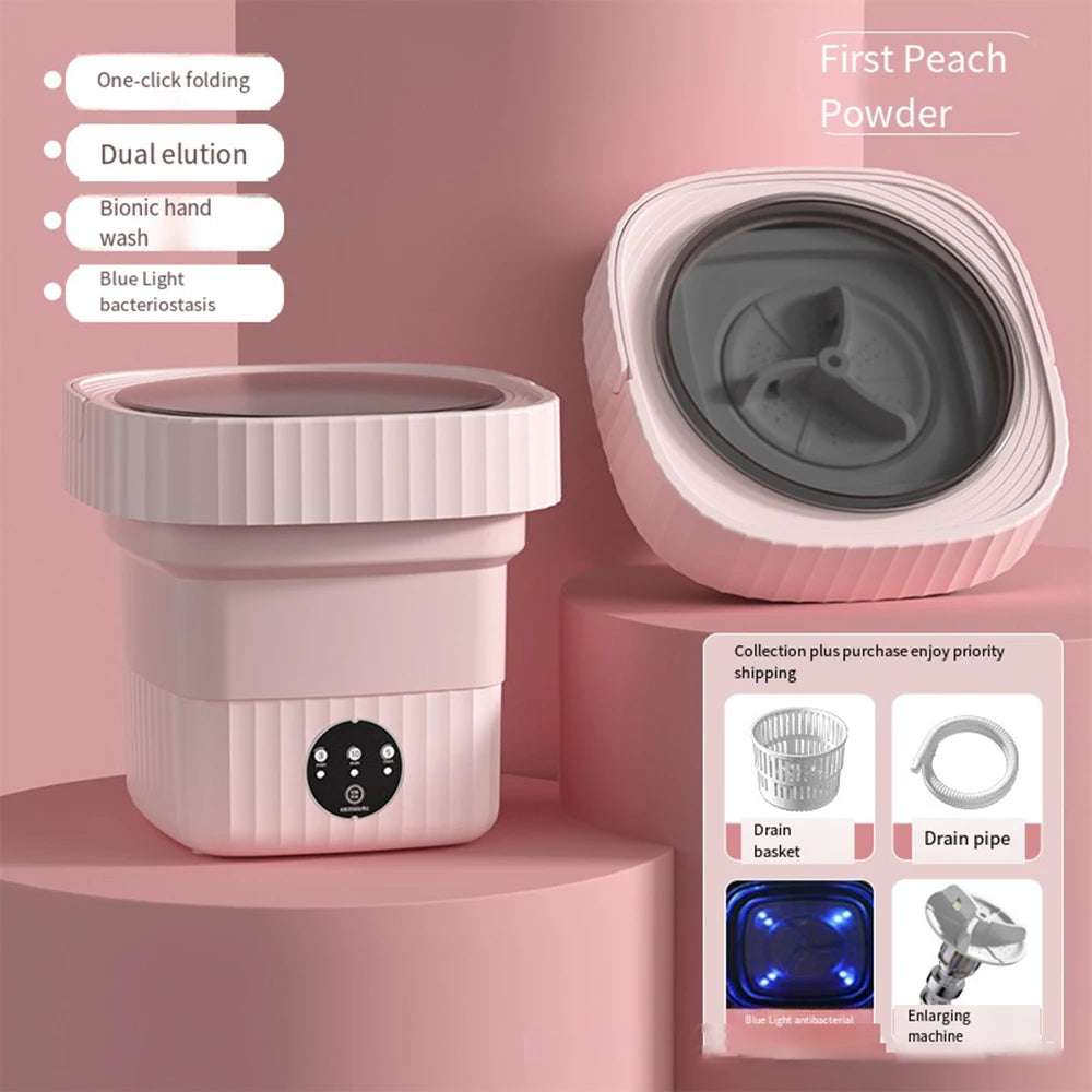 6L 11L Folding Portable Washing Machine Big Capacity with Spin Dryer B