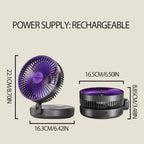 2025 New 5000mAh Rechargeable 3IN1 Multifunctional Portable Fan Wall M