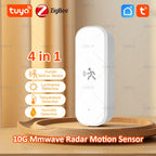 10G Human Motion Sensor Tuya Zigbee MmWave Radar Detector with Luminance Temperature Humidity Sensor Upgarded PIR Sensor