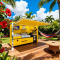 Customized Freestanding Good Quality Multi-Functional Outdoor Kitchen Movable Kitchen Easy Install With Combined Sink and Fridge