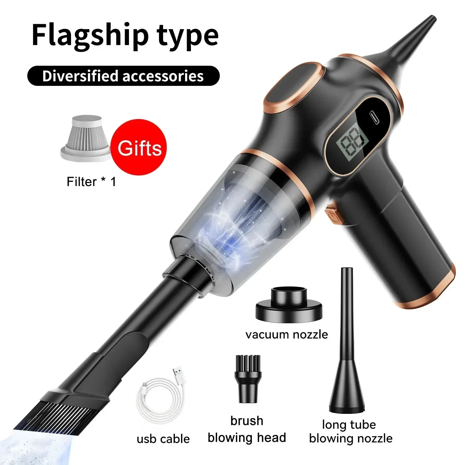 Xiaomi 9500000Pa 5 in 1 Wireless Vacuum Cleaner Automobile Portable Vacuum Cleaner Handheld Car vehicle-mounted Appliance Home