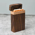 Walnut Wood Cigarette Case Box Holder Container Cigarette Box Case Wooden Cigarette Storage Box Case Smoker Gift