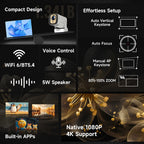 Magcubic HY310 Auto Focus Mini Projector - 1080P Native 4K, 330 ANSI, Android 11, WiFi6, BT5.4, Outdoor w/ Air Mouse | AlluCanFind