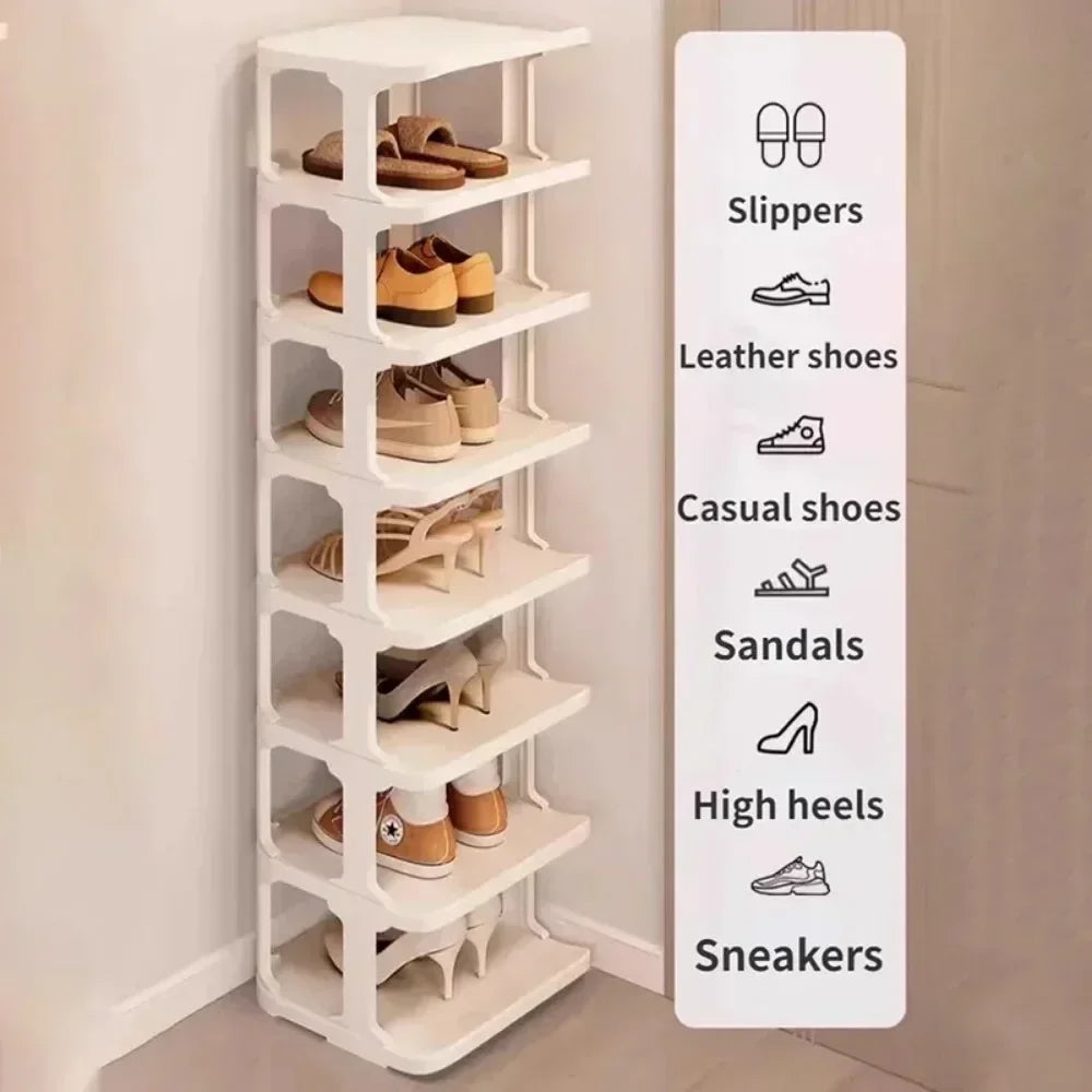 Shoes Organizer Shoe Racks Space-saving Wall Corner Stackable Narrow Shoes Storage Rack Storage Cabinet Shoe Shelves Furniture