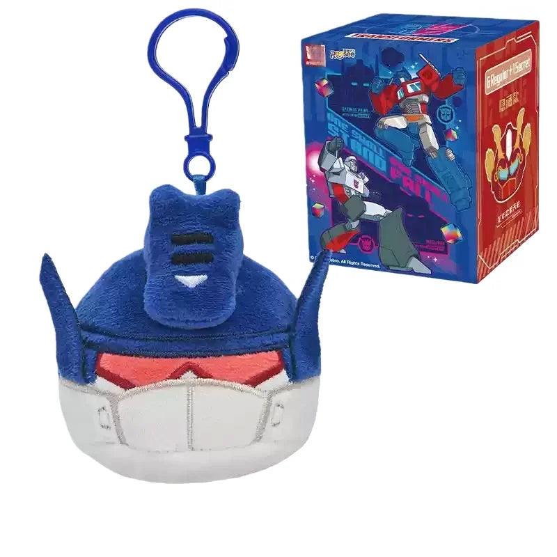 REESEE Mini  Plush  Blind Box Optimus Prime Shockwave Soundwave Megatron Cartoon Keychain Schoolbag Charm Fans Collectible Gift