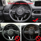 Steering Wheel Trim Circle Sequins Ring Cover Sticker for Mazda 3 Axela CX-5 CX5 Accessories 2017 2018 2019 2020 2021 2022 2023