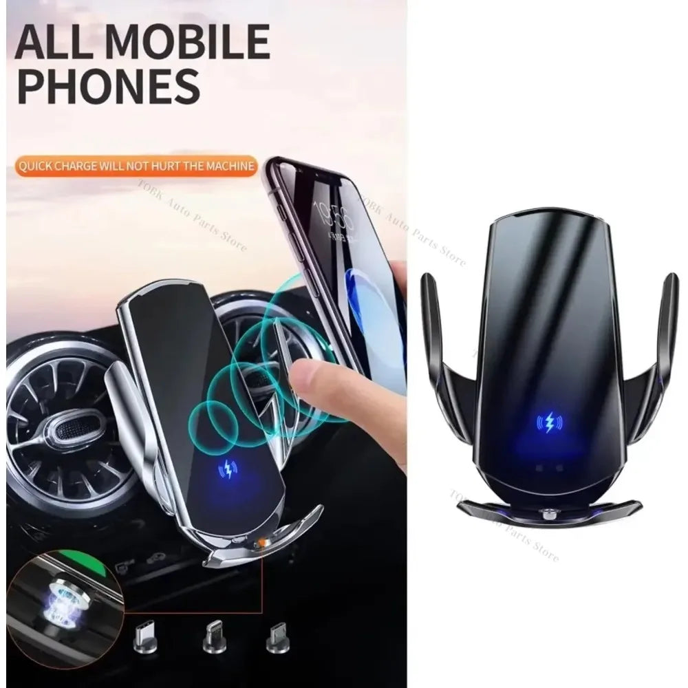 For Audi A6 C6 4F 2005-2011 Mobile Car Holder Fixed Bracket Base Special Car Phone Mount Wireless Charging Car Accessories