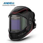 ANDELI 100*95mm Welder Mask Large View Auto Darkening Welding Helmet True Color DIN4 1/1/1/2 Soldering Mask  for TIG MIG MMA CUT