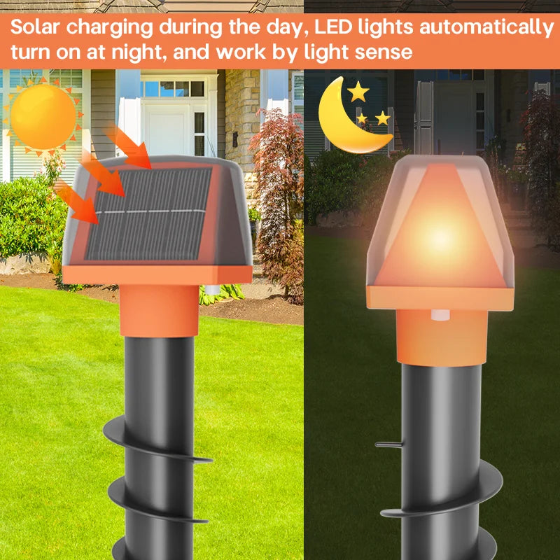 Double-sided solar animal repeller Spirally inserted mouse repeller repels moles and snakes Solar charging