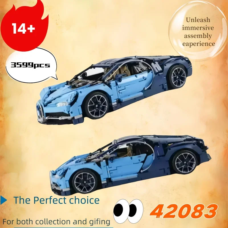 IN stock 3599 racing cars compatible with 42083 supercar models, decorative ornaments, children's birthday gifts
