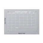 Magnetic Acrylic Calendar for Fridge Refrigerator Monthly Dry Erase Board Markers & Magnetic Pen Holder, Organic Glass Clea