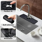 Kitchen Silicone Faucet Mat Water Ripples Faucet Water Catcher Mat Large Sink Splash Pad Countertop Protector Bathroom Gadgets