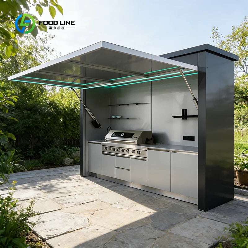 Customized Garden Outdoor Kitchen Outdoor Wooden Shed Kitchen Modular Outdoor Kitchen Islands