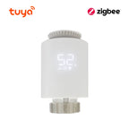 Tuya Zigbee 3.0 Thermostatic Valve Radiator Actuator Valve Zigbee Thermostatic Radiator Valve Head Temperature Controller Alexa