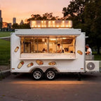Customized Fully Equipped Food Trucks and Mobile Food Trucks: Commercial Kitchens with refrigerators, Stainless Steel counters