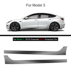 Black TPU Car Body Protective Film Invisible For Tesla Model 3/Y 2017-2025 Front Rear Door Extended Transparent Car Clothing Set