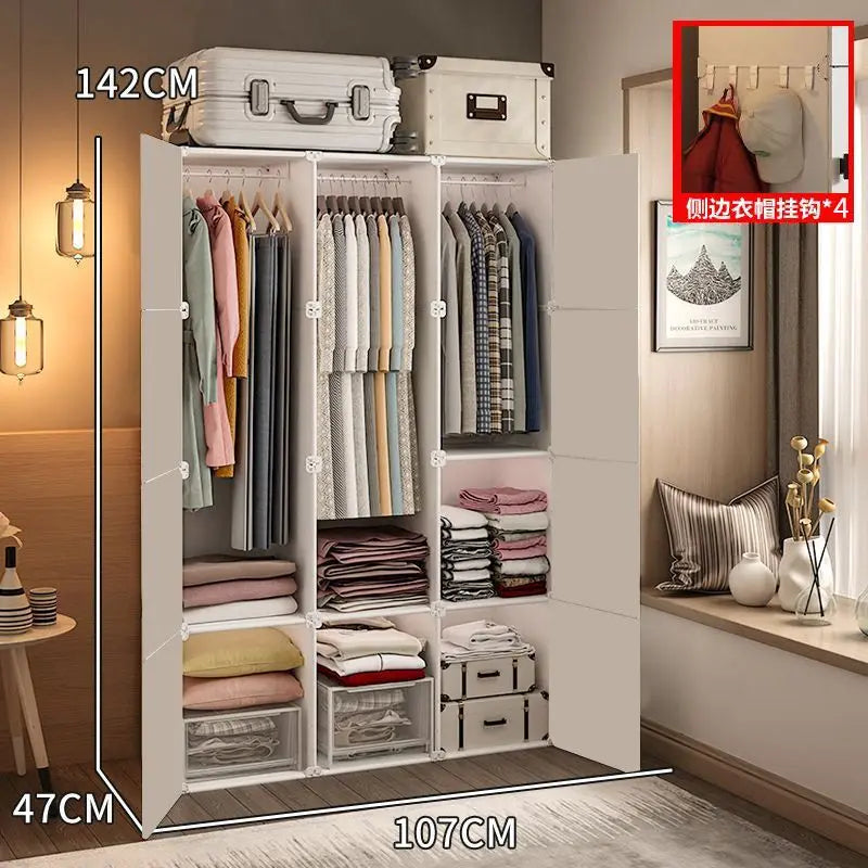 Storage Organizer Closet Partitions Cupboard Bedroom Clothes Wardrobe Shelf Foldable Living Room Guarda Roupa Salon Furniture