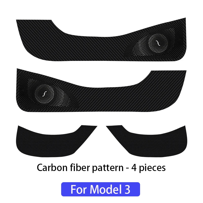 For Tesla Model Y Model 3 2018-2023 2024 Car door anti kick pad Anti dirt leather stickers door protection Interior accessories