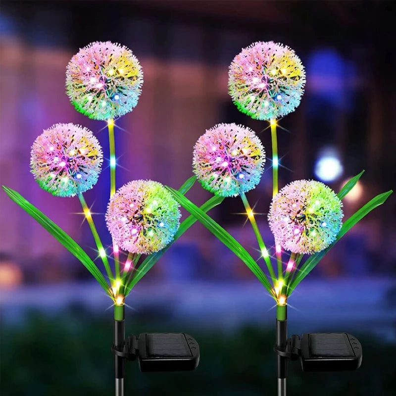 Solar LED Dandelion Lights Outdoor Waterproof LED Lamps dandelions solar garden light Backyard Lawn Landscape Decoration