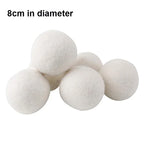6pcs Dryer Balls Fabric Softening Handmade Reusable Organic Wool Laundry Balls Reduce Drying Time Wrinkles Free with No Bad Odor