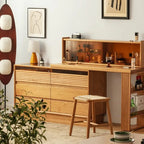 Solid wood dresser chest integrated removable cream wind bedroom bedside makeup table storage cabinet