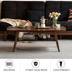 Solid Oak Rectangular Coffee Table