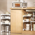 Expandable Kitchen Cabinet Storage Rack Pot Organizer Divider Adjustable Sink Storage Shelf Home Organization Solution