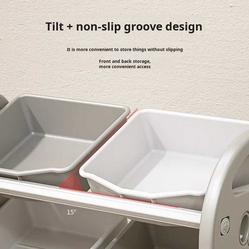 Baby Toy Storage Cabinet Classification Organization Storage Box Sundries Storage Bookshelf Cabinet for Living Room & Bedroom