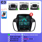 Wireless Android 15 Carplay For Ford Kuga 2 Escape 3 2012-2019 9.7 Inch Tesla Style Car Multimedia Player 5G Wifi Touch Display