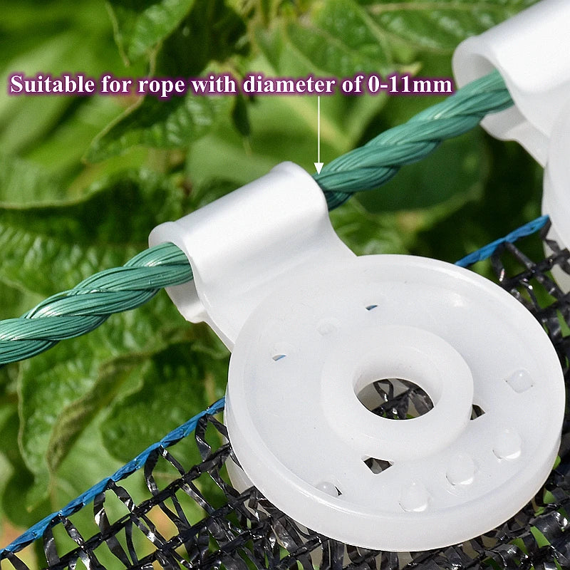5~80 Pcs White Camping Garden Fence Sunshade Net Fix Clamp Sunshade Net Cloth Plastic Clip Outdoor Sunshade Net Accessories