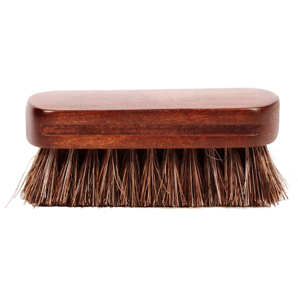 Horsehair Leather Textile Cleaning Brush for Car Interior Furniture Apparel Bag