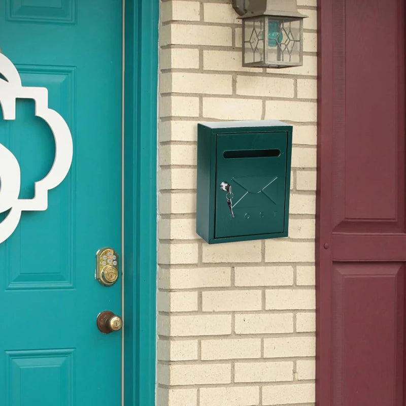 20x7.5x26cm Metal Wall Mount Mailbox Letter Box Apartment Complaint Box Large Capacity Easy Installation Office Home Postbox