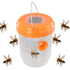 Solar Wasp Trap Waterproof Outdoor Hanging Trap Non-Toxic Bee Hornet Traps Wasp Fly Trap Light Reusable Garden Fruit Fly Catcher